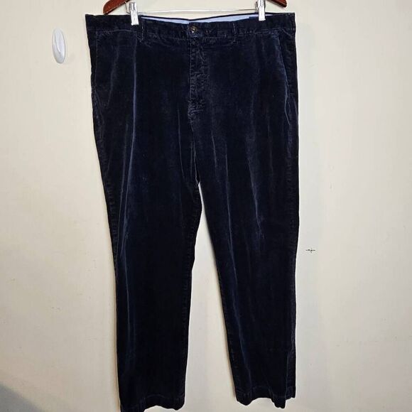 Polo Ralph Lauren Corduroy Navy Stretch Classic Fit Straight Pants 40/32 - Picture 1 of 6